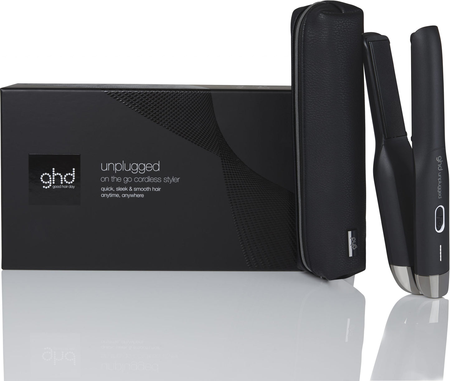 GHD Unplugged hair straightener in matte black